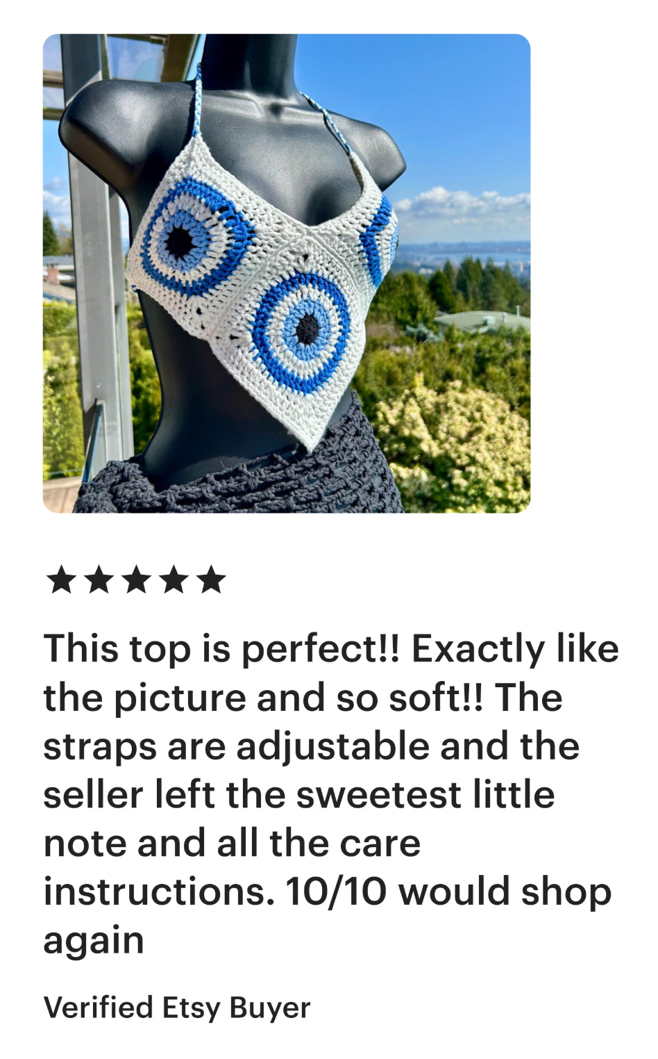 Evil Eye Bandana Top - White