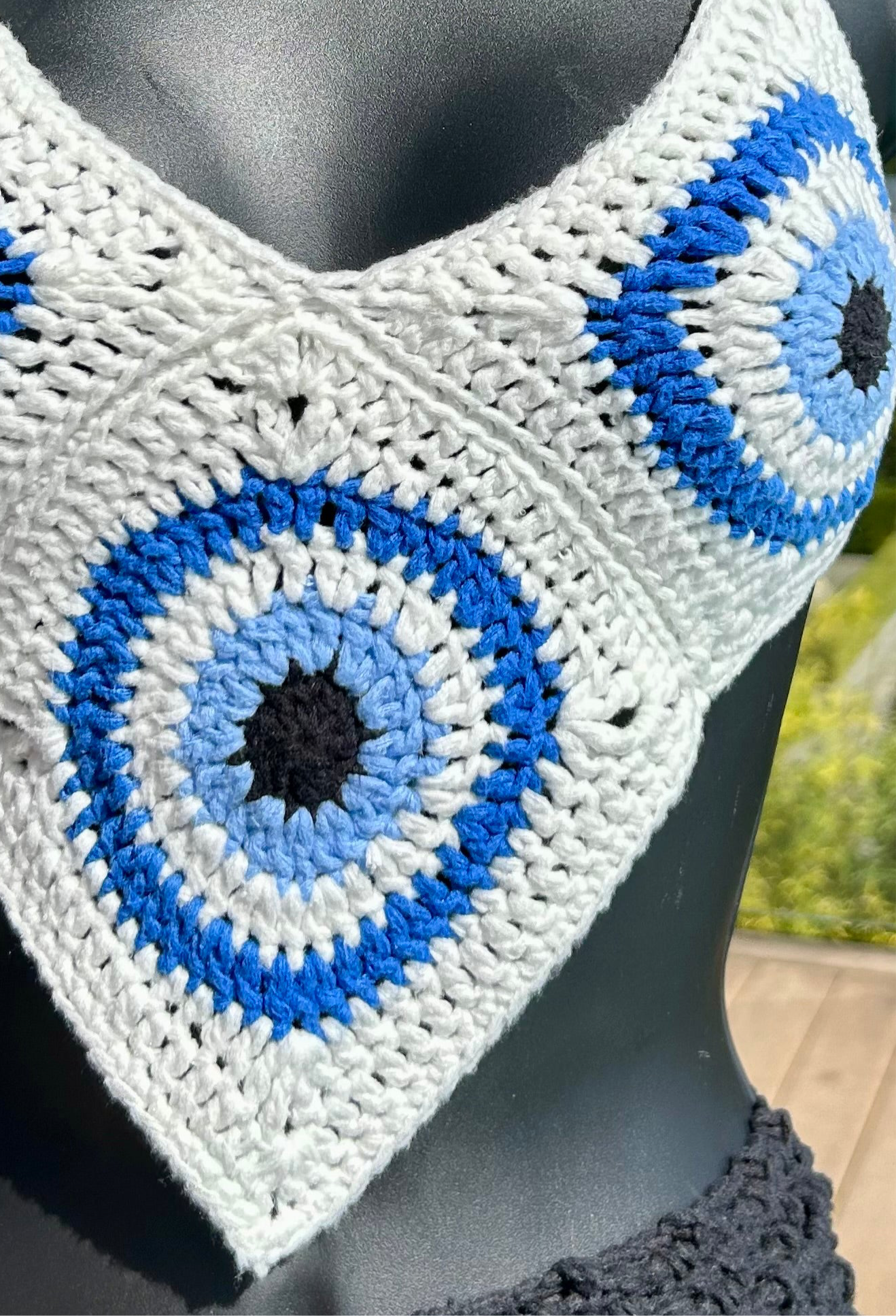 Evil Eye Bandana Top - White